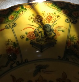 A Chinese famille verte &quot;Provinces&quot; dish with the arms of France, Kangxi/Yongzheng